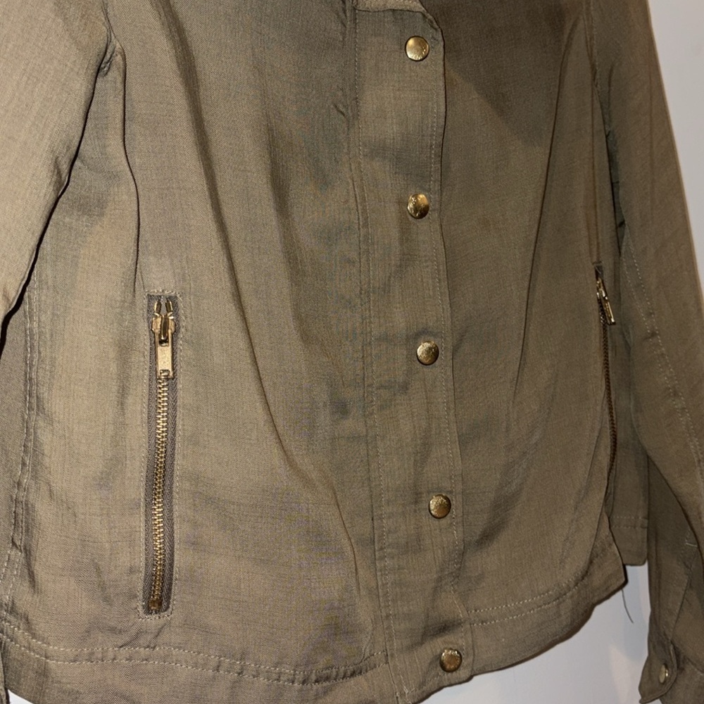 Club Monaco Darby Tencel Utility Shirt Jacket Size XS Olive Green - Picture 7 of 14